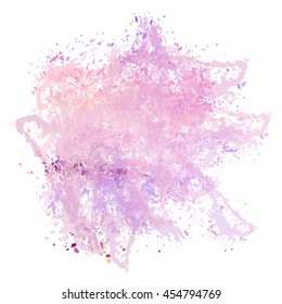 Colorful watercolor background. Watercolor vector texture, stains, splatter, splash.