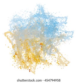 Colorful watercolor background. Watercolor vector texture, stains, splatter, splash.