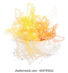 Colorful watercolor background. Watercolor vector texture, stains, splatter, splash.