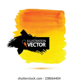 Colorful watercolor banner. Vector illustration 