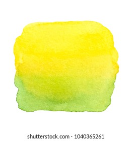 Colorful  watercolor blots on white background . Hand painted  stain. Vector illustration