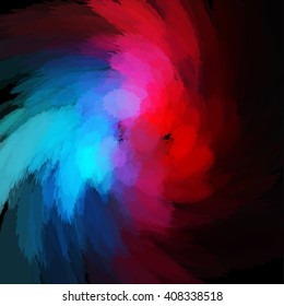 Colorful watercolor blots and splashes on a dark background. A simple element of design for creation of more difficult ideas.