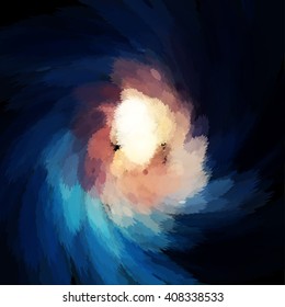 Colorful watercolor blots and splashes on a dark background. A simple element of design for creation of more difficult ideas.