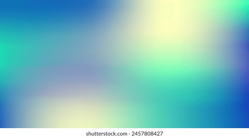 Colorful Watercolor Blue Gradient Blurry Background. Abstract Art Wallpaper. Vector Illustration. Summer Backdrop. Spring