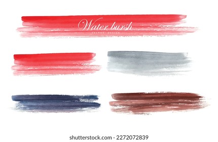 Colorful watercolor brush effect design eps vector