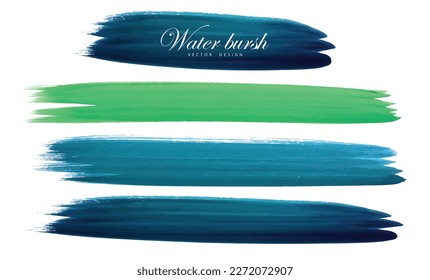 Colorful watercolor brush effect design eps vector
