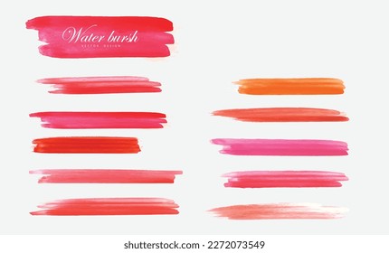 Colorful watercolor brush effect design eps vector