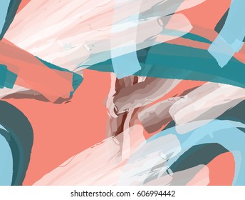 Colorful watercolor brush strokes Abstract seamless pattern. Universal bright background for greeting cards, invitations. Had drawn ink and marker watercolor texture.