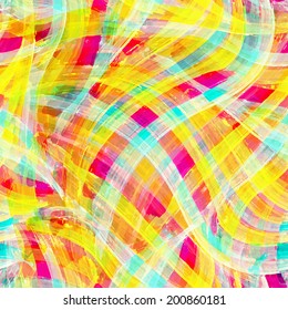 Colorful watercolor brush strokes background. Seamless texture. Vector illustration.