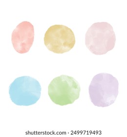 Colorful watercolor brush and strokes set on white background. Brush strokes and splashes. Watercolor texture paint ink stains with paint brush, pink, blue,green, yellow color, brush stroke. 