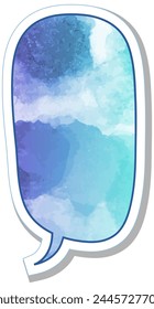 colorful watercolor chat bubble sticker