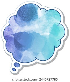 colorful watercolor chat bubble sticker