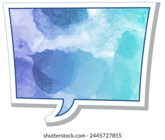 colorful watercolor chat bubble sticker