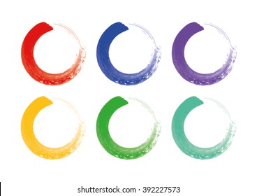 Colorful Watercolor Circle