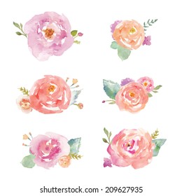 Similar Images, Stock Photos & Vectors of Colorful Watercolor Flower