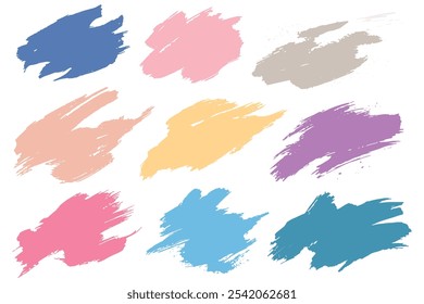 Colorful watercolor hand drawn paper texture torn splatter banner. Wet brush painted spots and strokes abstract vector illustration