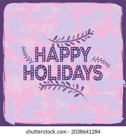 Colorful watercolor happy holidays vector illustration