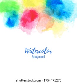 Colorful watercolor paint abstract background. Vector illustration