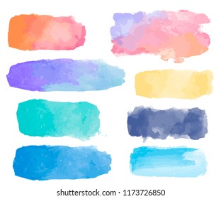 Colorful watercolor patch background vector