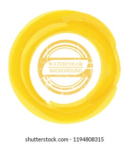 Colorful watercolor round shape.Vector grunge circle.