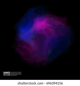 Colorful watercolor Space Galaxy Background. Vector Illustration for artwork, party flyers, posters, banners.