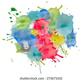 Colorful watercolor splash.