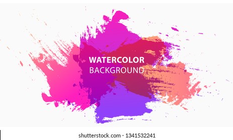 Colorful watercolor splash background design Vector