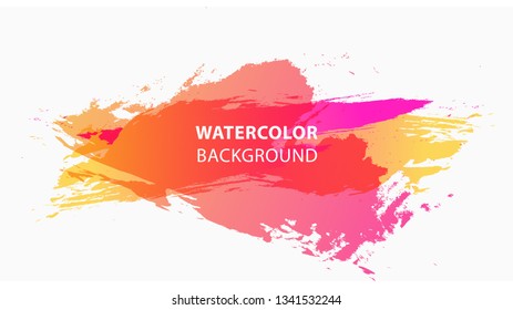 Colorful watercolor splash background design Vector