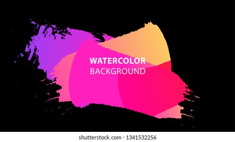 Colorful watercolor splash background design Vector
