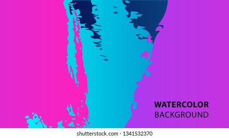 Colorful watercolor splash background design Vector