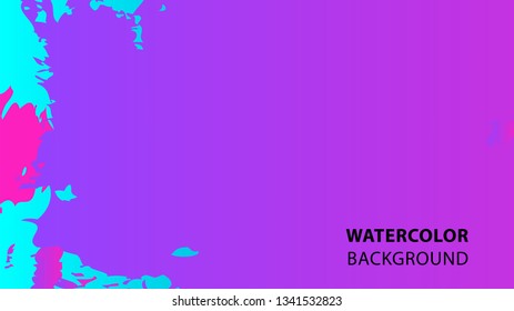 Colorful watercolor splash background design Vector