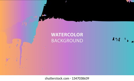 Colorful watercolor splash background design Vector