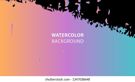 Colorful watercolor splash background design Vector