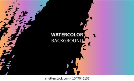 Colorful watercolor splash background design Vector