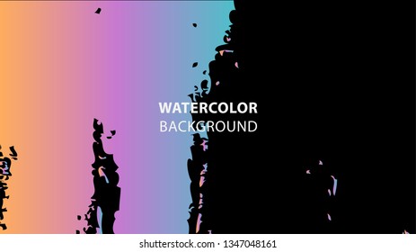 Colorful watercolor splash background design Vector