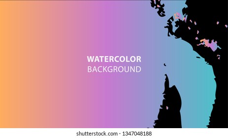 Colorful watercolor splash background design Vector