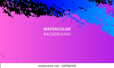 Colorful watercolor splash background design Vector