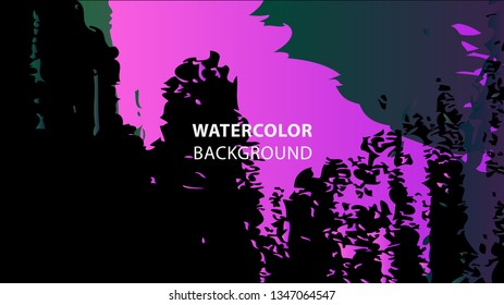 Colorful watercolor splash background design Vector