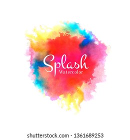 Colorful watercolor splash design background