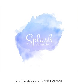 Colorful watercolor splash hand drawn design