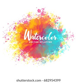 Colorful Watercolor Splash Vector Background