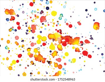 
colorful watercolor splatter on white background