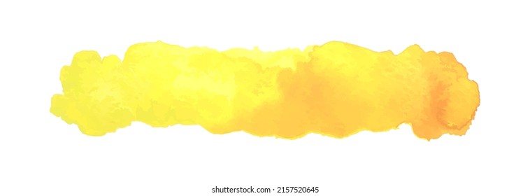Colorful watercolor spot on isolated white background. Colored aquarelle sample. Hand drawn watercolour splotch