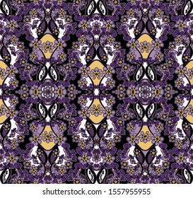Colorful watercolor square pattern. Oriental vintage round carpet. Hand drawn floral abstract persian background. Textile ottoman motif. Tribal flores backdrop rug. For cushion cover, batik pillowcase