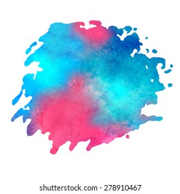 Colorful Watercolor Stain Aquarelle Paint Blotch Stock Vector (Royalty ...