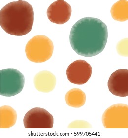 Colorful watercolor stylish spots background vector design aquarelle elements isolated on white background