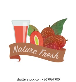 Colorful watercolor texture vector nature organic fresh fruit juice banner ripe elaeagnus latifolia