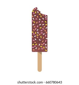 Colorful watercolor texture vector popsicle ice cream sweet summer dessert