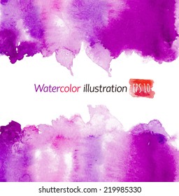 Colorful watercolor vector background.