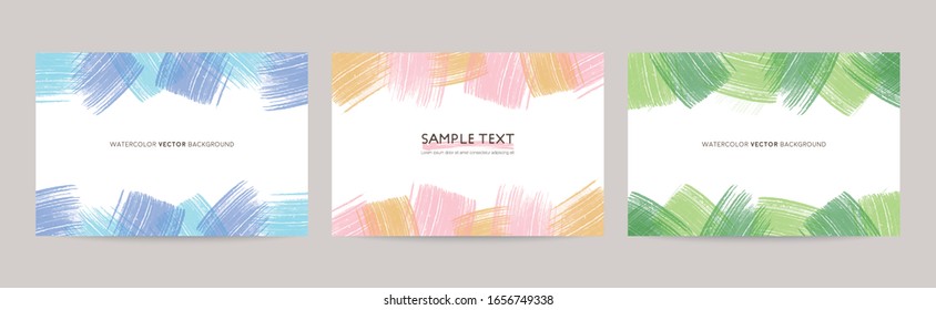 colorful watercolor vector background set